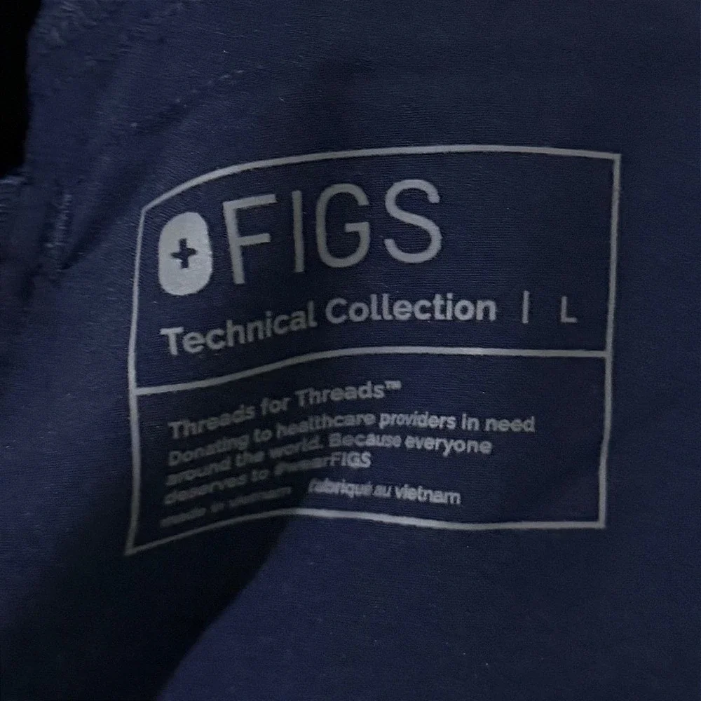Figs Technical Collection Mens Navy Blue Scrub Cargo Pants Size L
